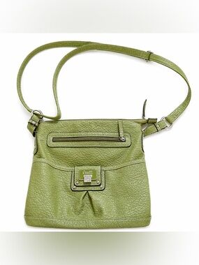 Rosetti Green Textured Leather Crossbody Bag